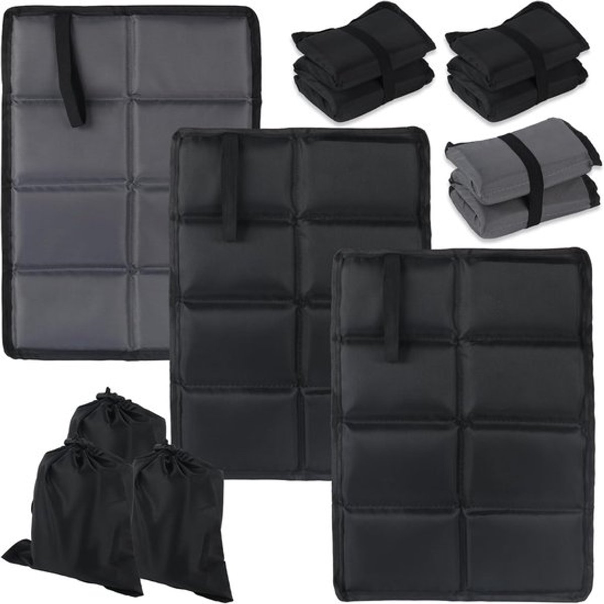 Stunq® Set van 3 thermische zitkussens, opvouwbare zitkussens, buitenzitmat, buitenzitkussen, thermische opvouwbare zitmat, waterdicht, draagbare kinderzitmat voor buiten, kamperen, wandelen