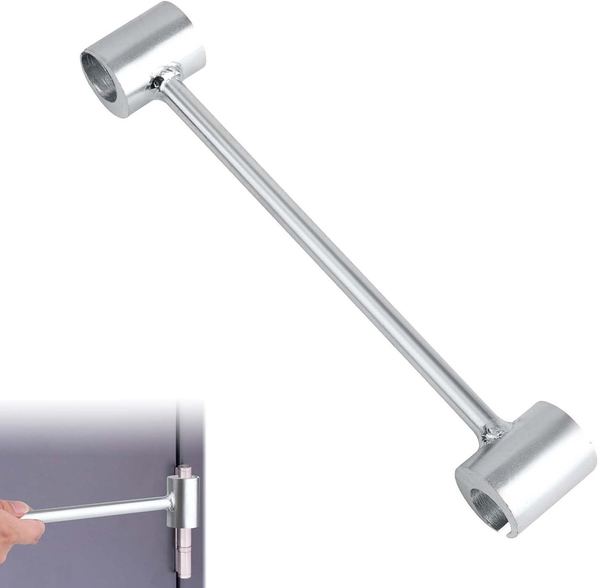 Scharnierspeling Afstelsleutel Gereedschap voor Het Afstellen van Deurscharnieren - Handleiding Repareren Brandwerende Deurscharnieren - Schoon Ruimtebeveiligingsdeuren 23-25mm Zilver