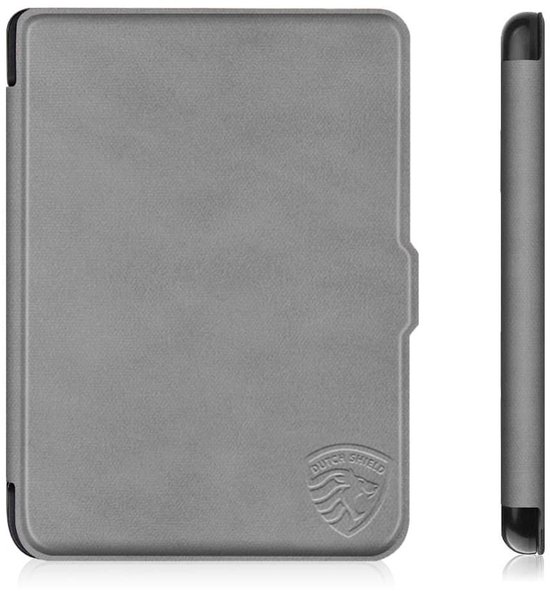 Lichtgewicht Hoesje - Geschikt voor Kobo Clara BW / Clara 2E - Slimfit Sleepcover - Book Case - Hoes Cover - Grijs - ereader hoesje - cover van Merkloos — afbeelding 2