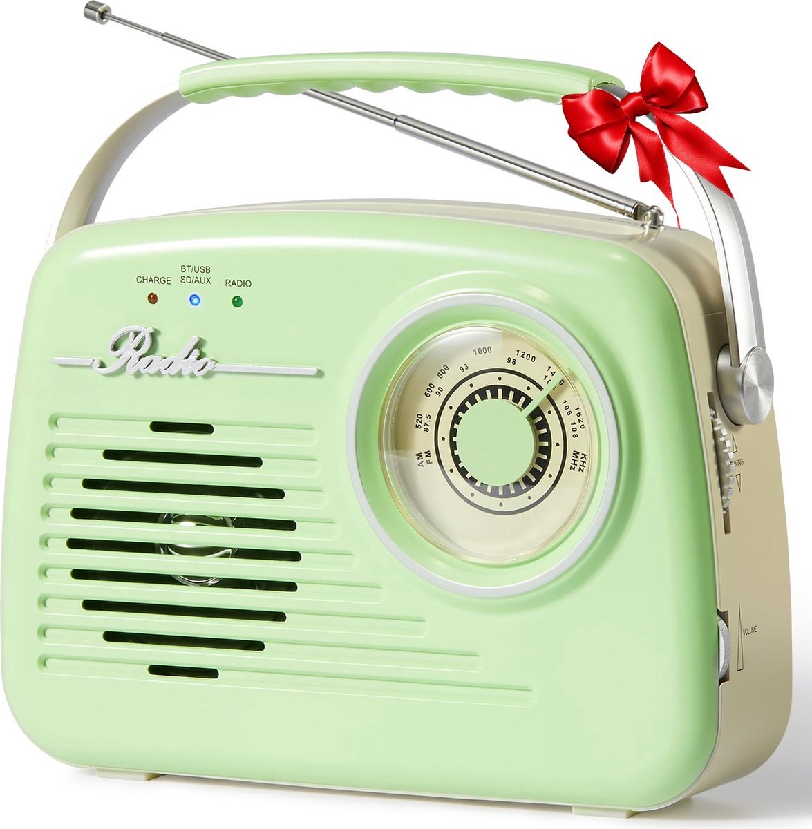 Stunq® Draagbare Retro Radio met Bluetooth en Multifunctionele Muziekspeler