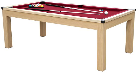 Vente-unique Modulaire tafel - Biljart en pingpong BALTHAZAR - 213 x 112 x 81,5 cm - Rood L 213.4 cm x H 81.5 cm x D 111.8 cm van Vente-unique — afbeelding 4