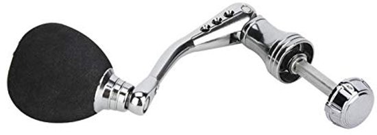 CNC metalen 4-hoek schacht ontwerp molen handvat rocker arm roestvrij staal, voor Shimano merk vismolen (EVA Grip Pill Medium) — afbeelding 5