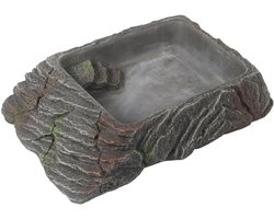 Terra Della - Drinkbak - Reptielen - Waterschaal Xs - 9,3x6,5x2,1cm Antraciet - 1st