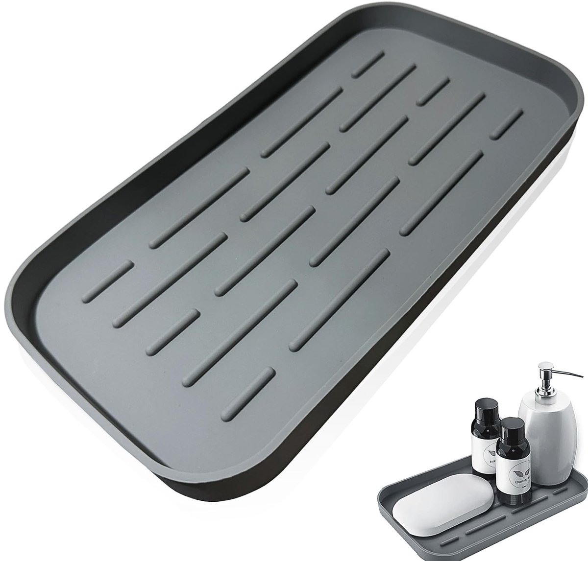 Unyqoos® siliconen afdruipmat voor multifunctioneel gebruik in keuken en badkamer