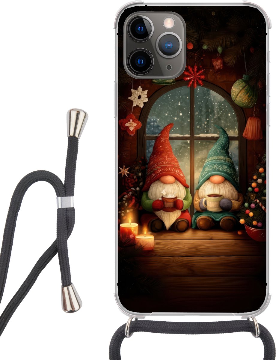 Gnooms - Kerst - Raam - Kleurrijk