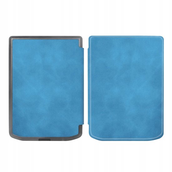 Hoesje Pocketbook Verse 629/Verse Pro 634, siliconen achthoekig, lichtblauw — afbeelding 2