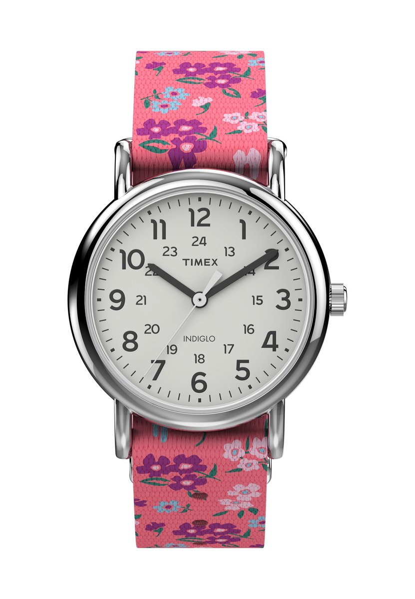 Timex Weekender Seasonal Kwarts Analoog Horloge Roze Case: 100% Brass And Llb| Bracelet: 100% Fabric 31 mm TW2V61400Z1, TW2V61500Z1