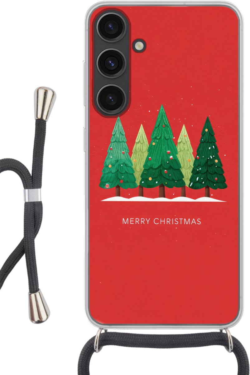 Minimalistisch - Kerstbomen - Rood - Sneeuw