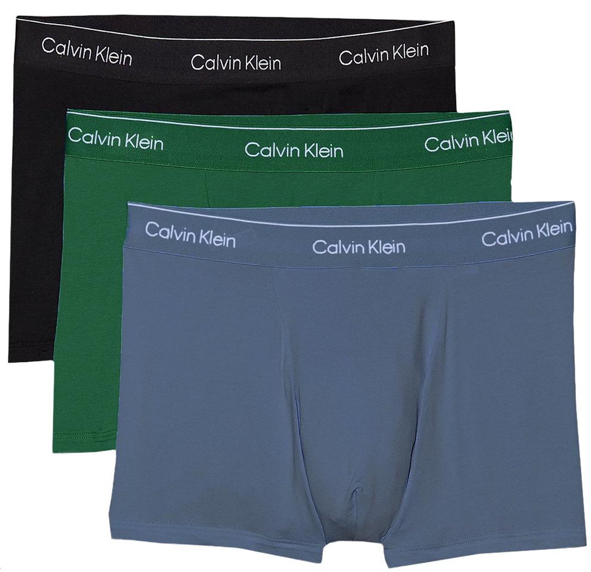 Calvin Klein Onderbroek Relaxed Fit Trunk 3pk Lv00nb4286 Turf W/dtm/black W/dtm Wb/ Dark Mannen Maat - XXL