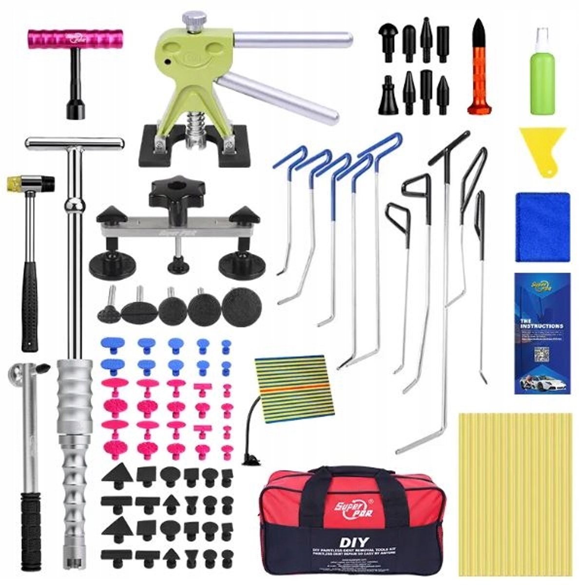 Professionele PDR Set - Deuk Verwijderen - Compleet met Gereedschap & Gratis Films