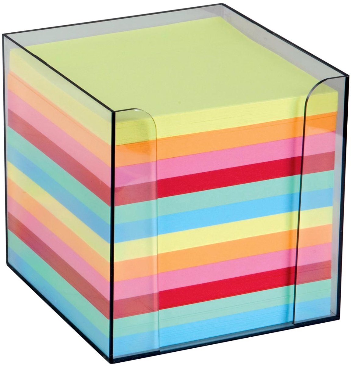 Gekleurde memoblaadjes 9,5x9,5x9,5 cm - Folia Memokubus - Bol