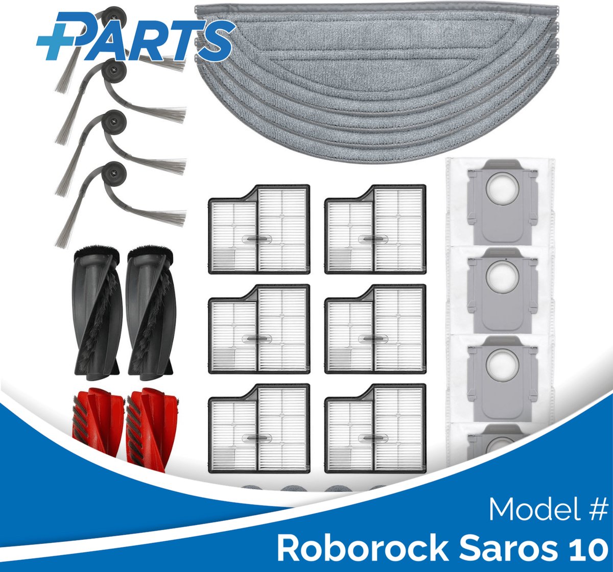 Roborock Saros 10 Onderhoudsset (Plus.Parts® alternatief voor 8.02.0403)