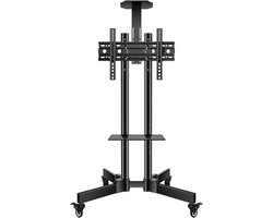 Livista Verrijdbare TV Standaard – Draaibaar – 3 Standen in Hoogte Verstelbaar – Geschikt voor 32 tot 65 Inch – Stevige Monitor Standaard