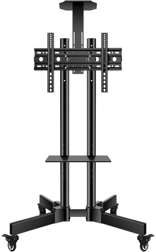 Support TV mobile Livista – Rotatif – 3 positions de hauteur réglables – Convient aux écrans de 32 à 65 pouces – Support d'écran robuste