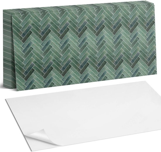 Coloray Plaktegels - 3D visgraatpatroon Zelfklevende Wandtegels - 40 cm