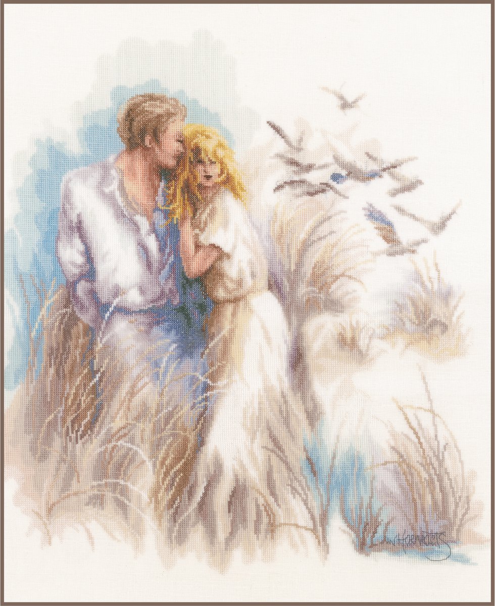 Lanarte Borduurpakket - Borduurset - Borduurpakket volwassenen - Telpakket kit - 38 x 44cm - Close Harmony - PN-0180471