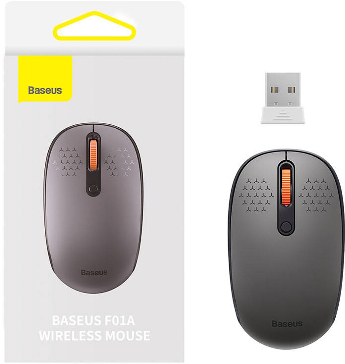Baseus F01A draadloze muis 800/1200/1600DPI 250Hz stille klik ergonomie voor PC-computer