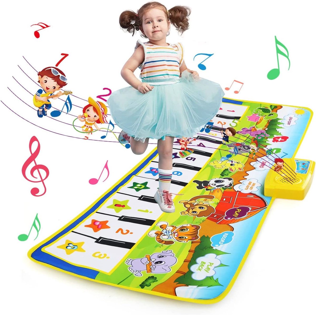 Muzikale Dansmat met Dierengeluiden en Piano - Interactief Speelgoed