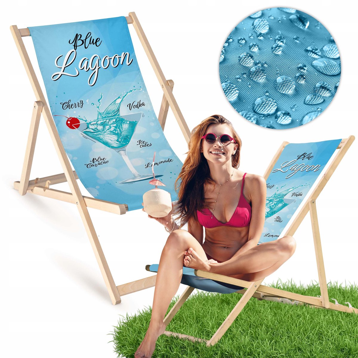 Merkloos Houten Ligbed Zwart - Comfortabel voor Strand, Tuin & Balkon