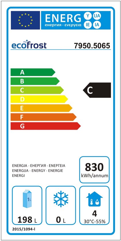 Ecofrost Koelwerkbank - 240L - 2 Deuren 1/1 GN - +2°C/+8°C - Statisch + Ventilator - 900x700x876mm