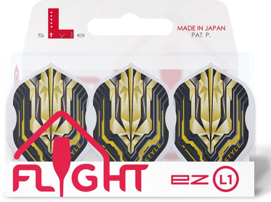 L-Style Champagne Flight EZ L1 Standard Origin Series Clear Gold - Dart Flights van L-Style — afbeelding 2