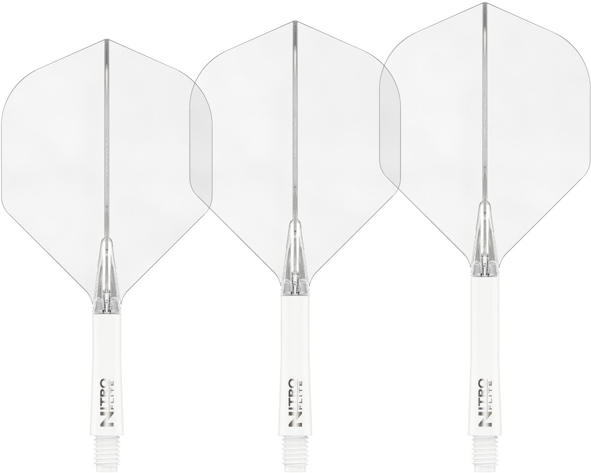 Red Dragon Nitro Flite System White Clear NO2 - Dart Flights