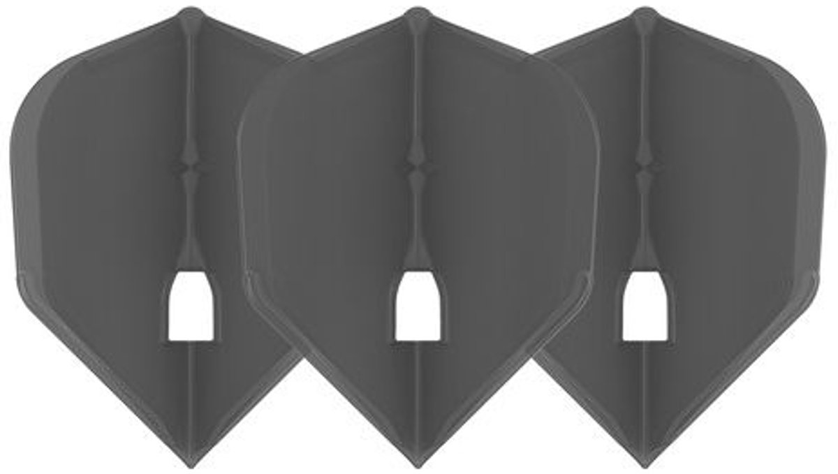 L-Style Champagne Flight L3 Shape Clear Black - Dart Flights