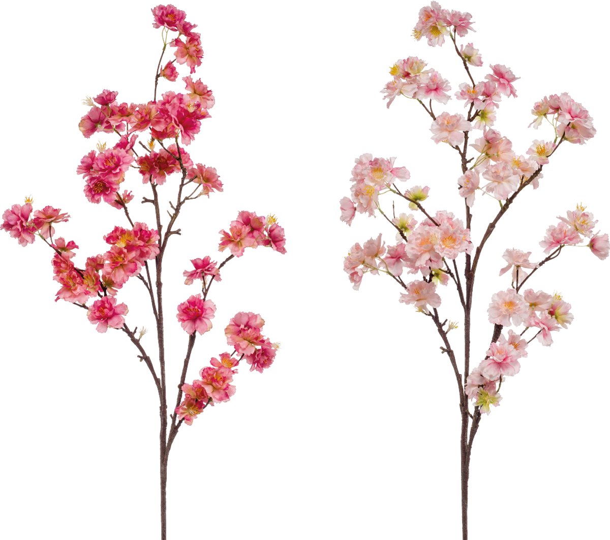 Emerald - Kunstbloem Kersenbloesem Roze 120cm - Set van 2 - Kunstplant voor binnen