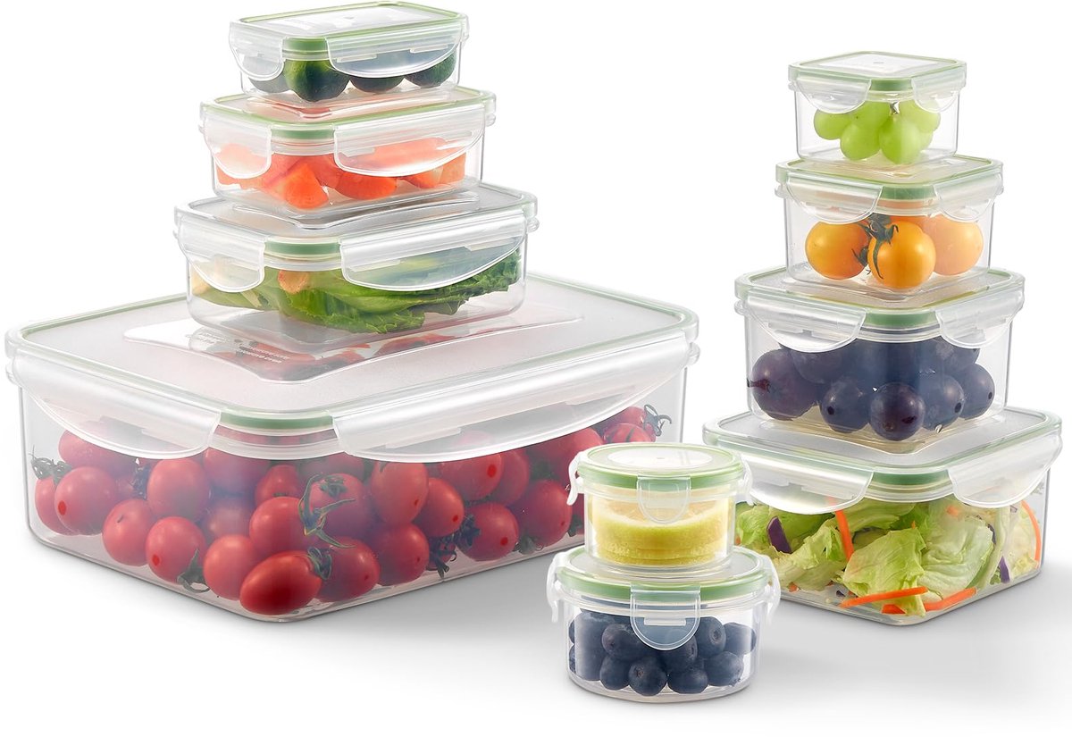 Unyqoos® Diverse 10-delige set vershouddozen voor magnetron en diepvries