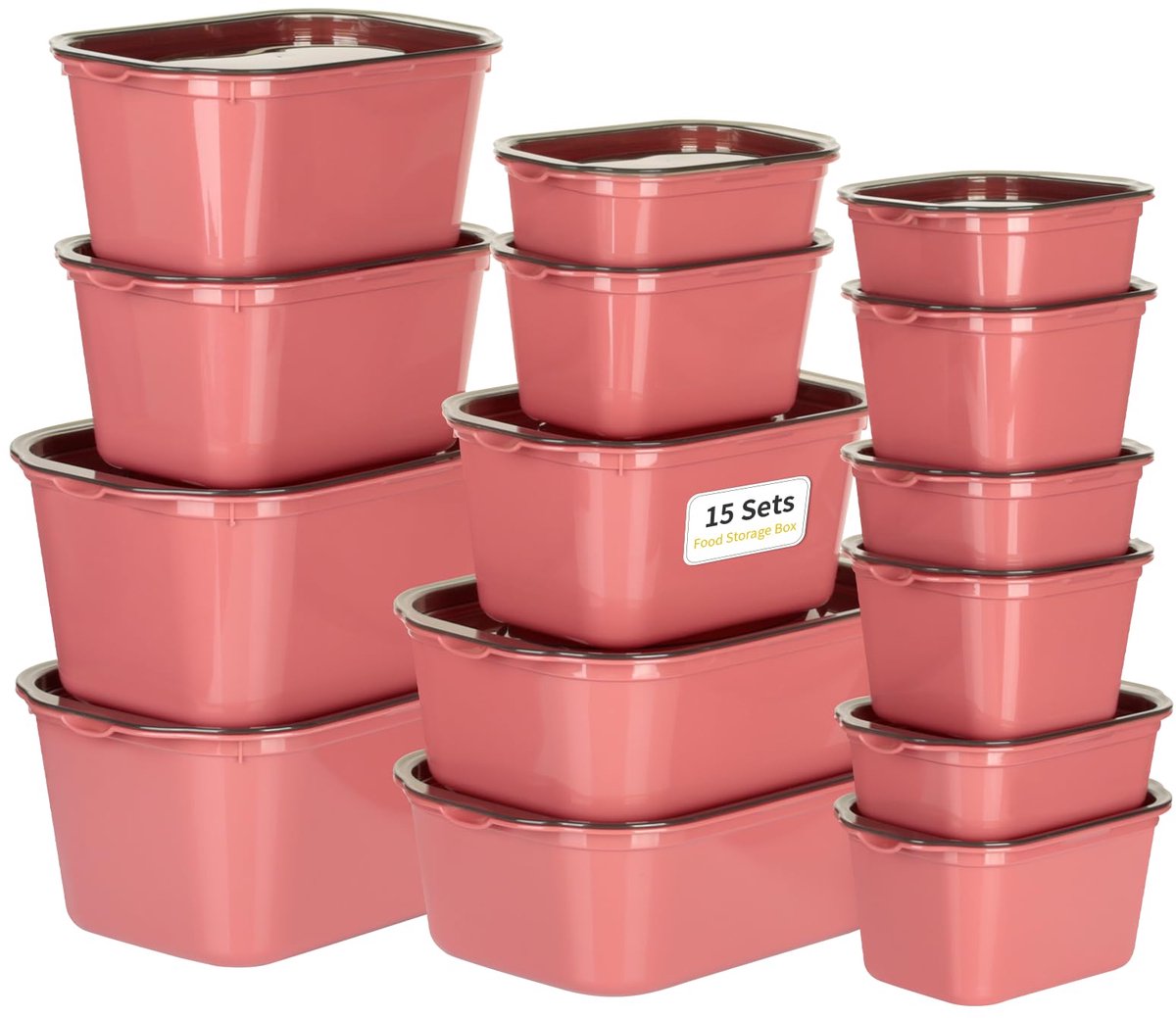 Unyqoos® Set van 15 veelzijdige voedselcontainers met deksel voor optimaal gebruik