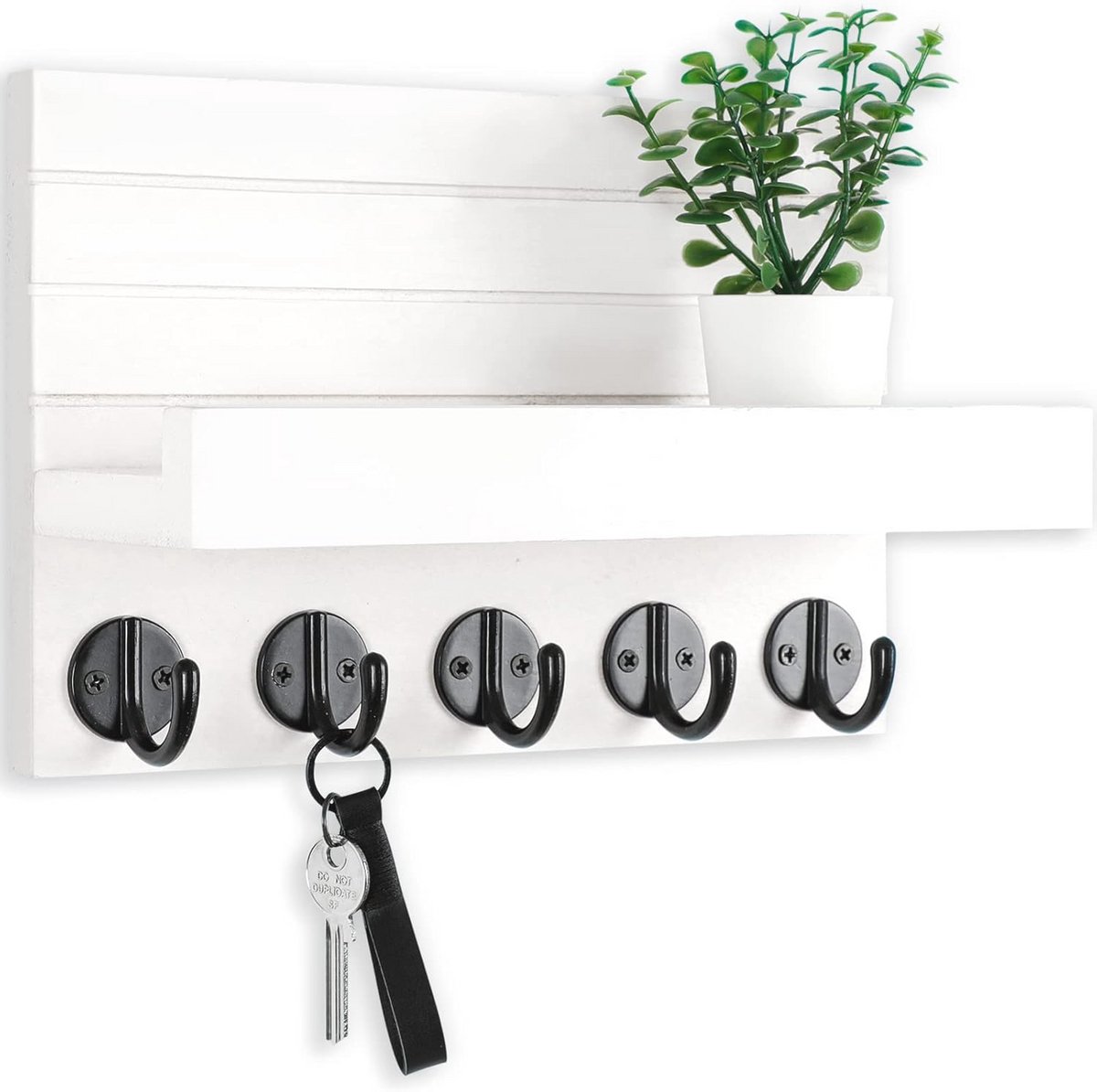 Decoratieve Sleutel- en Brievenhouder met Plank voor Muur