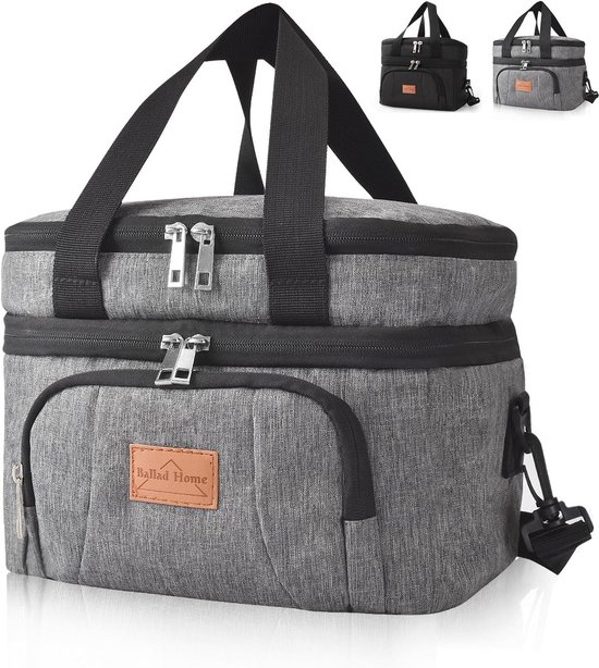 SPICE Amarillo Inox Plus Koeltas met schouderriem voedselverwarmer, dubbele spanning 220 V - 12 V, met roestvrijstalen container van 1,5 liter
