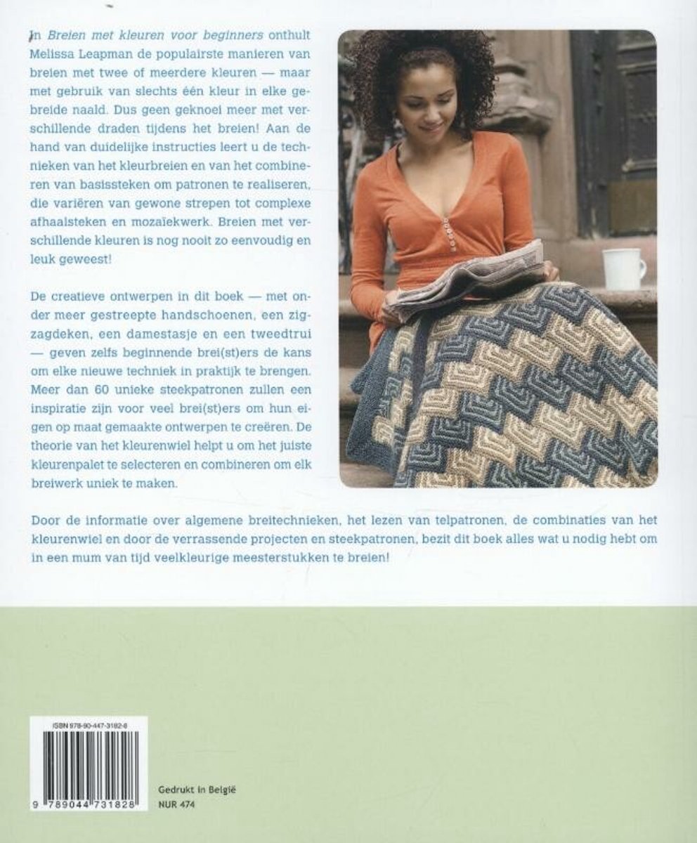 Breien met kleuren voor beginners - back cover