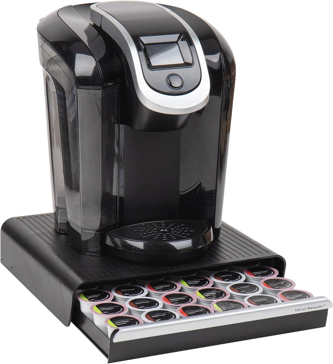 Koffiepad Organizer voor 36 Koffiepads – Ruimtebesparende Aanrecht Lade voor Koffiezetapparaat