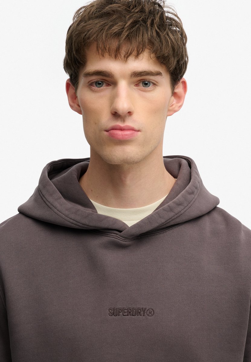 Superdry Micro Logo Hoodie Heren Hoodies Grijs