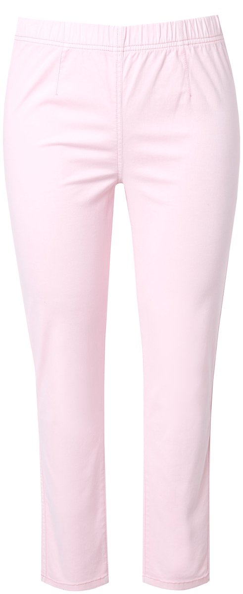 MIAMODA - Dames - Jegging slim fit stretchdenim elastische tailleband - Oudroze - Maat 48