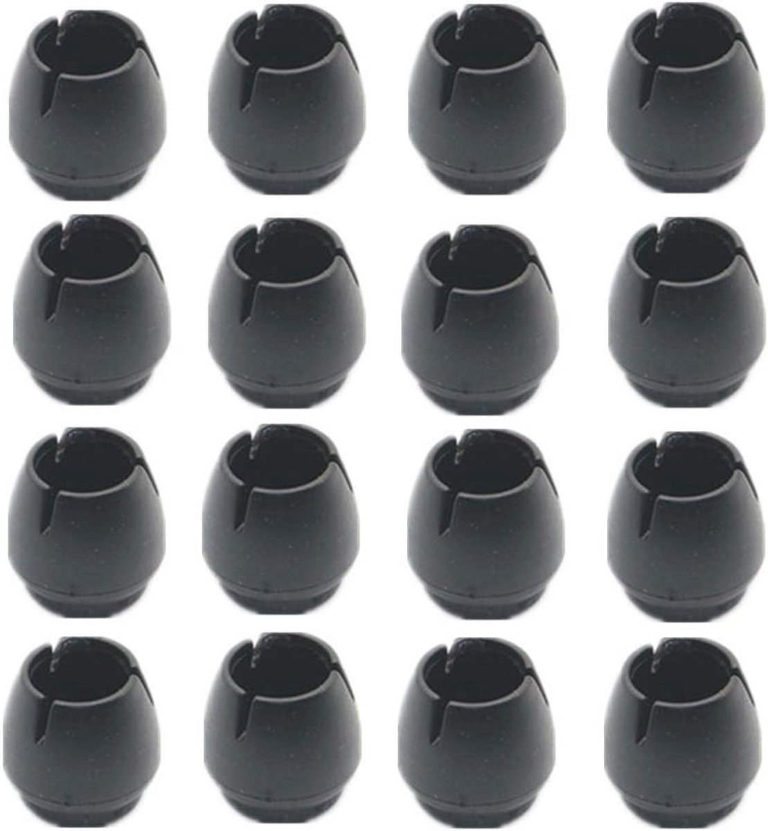 Silicone Stoelpoot Caps met Vilt - 16 Stuks Vloerbeschermer voor Meubels