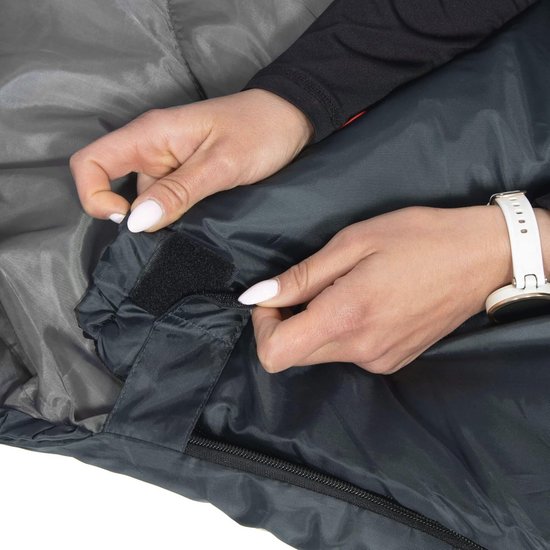 Comfortabele Dekenmodel Slaapzak 210 x 73 cm - Zwart met Draagtas van Merkloos — afbeelding 2