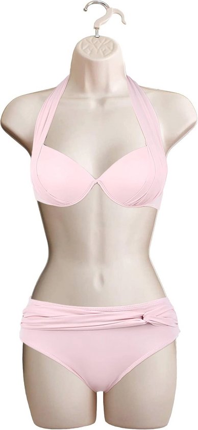 Flesh Mannelijke Mannequin Hollow Back Body Torso Jurk Vorm & Opknoping Haak, S-M Maten (5 Pack, Flesh