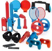 Phreeze 23 delige accessoire set geschikt voor Nintendo Switch accessoires - met stuur, sports accessoires, houder, grips, tafeltennis, zwaard, golf, voetbal, bowlen - Cadeau voor kerst, sinterklaas en verjaardag