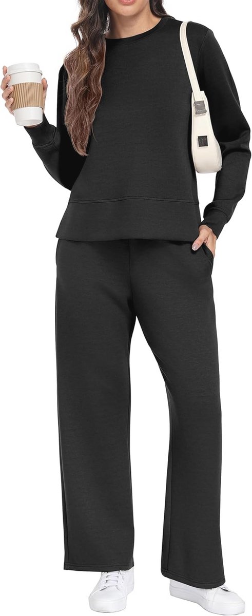 Tweedelig joggingpak dames - Casual trainingspak met lange mouwen en joggingbroek