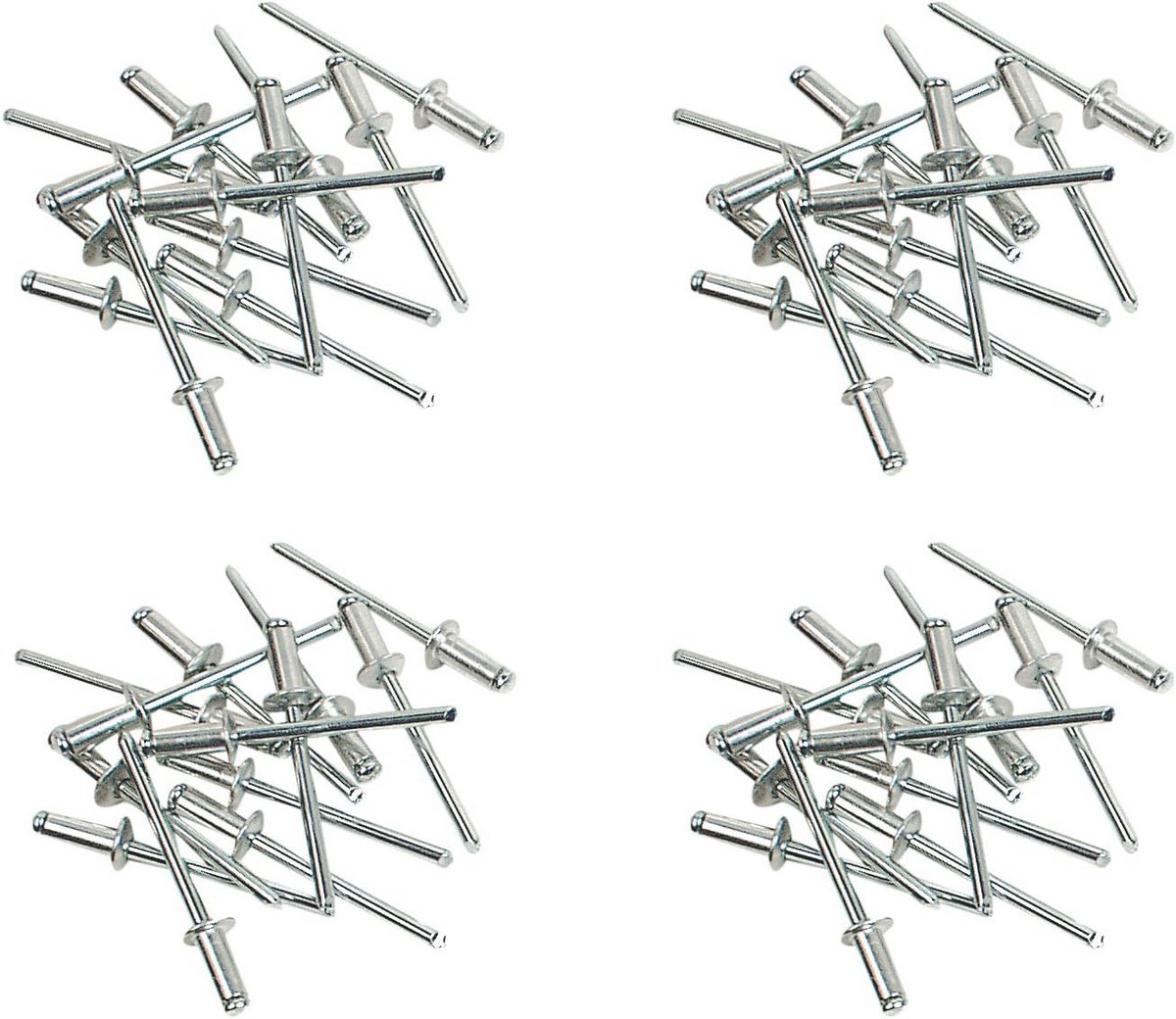 600 Klinknagels Assortiment voor Persluchtgereedschap