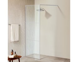 Douchewand 80 x 200 cm - Zilver – Inloopdouche 5 mm Veiligheidsglas