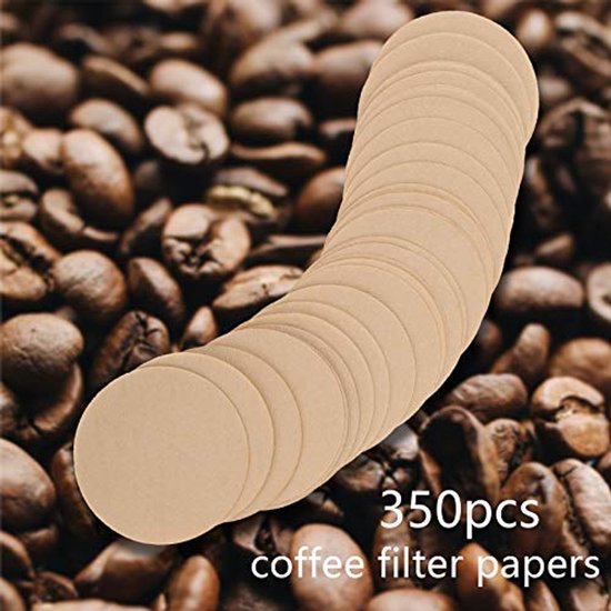 600pcs Unbleached Coffee Filters 6.4cm - Compatible With Aeropress & Espresso Makers