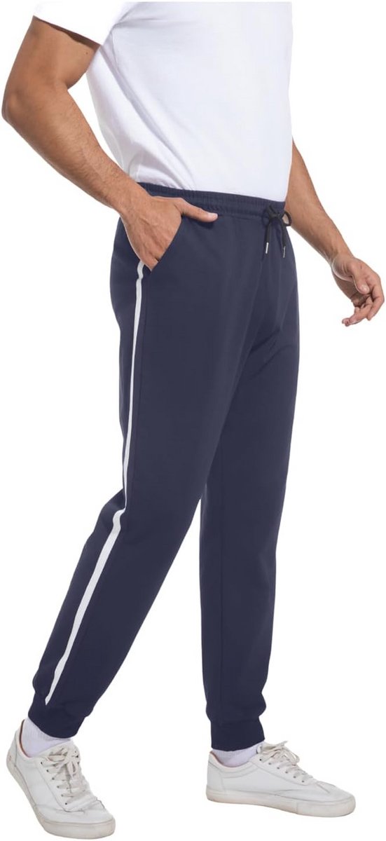 Comfortabele katoenen joggingbroek voor heren - lange sportbroek voor elke gelegenheid