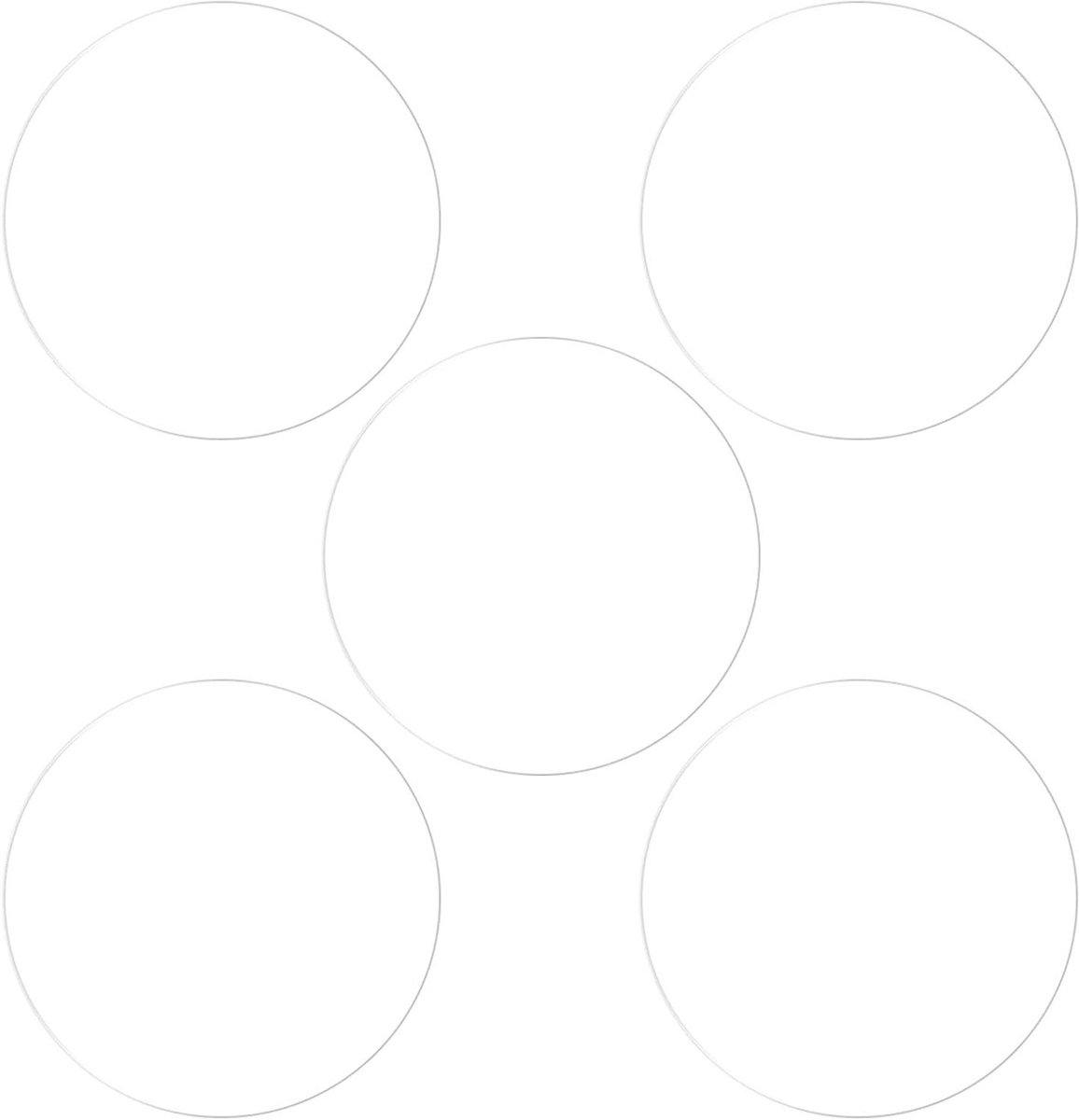 E-Ambar - Set van 5 ronde smartwatch screen protectors 33mm - Zachte PET - Anti-vingerafdruk - HD Clear - Horloge Glas Beschermer