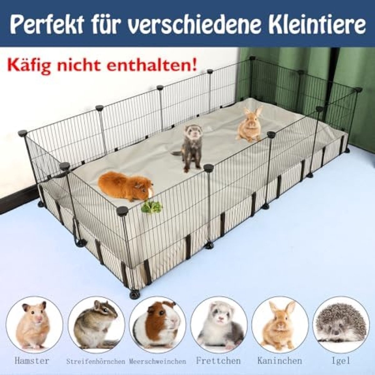 Waterdichte cavia's huisdierkooi - Oxford-stof leefruimte thumbnail 3