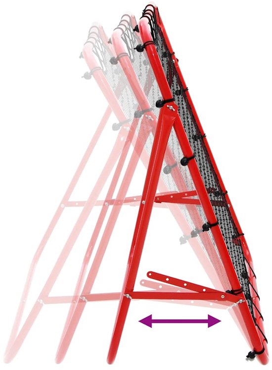 vidaXL Voetbal kickback rebounder verstelbaar 100x100 cm