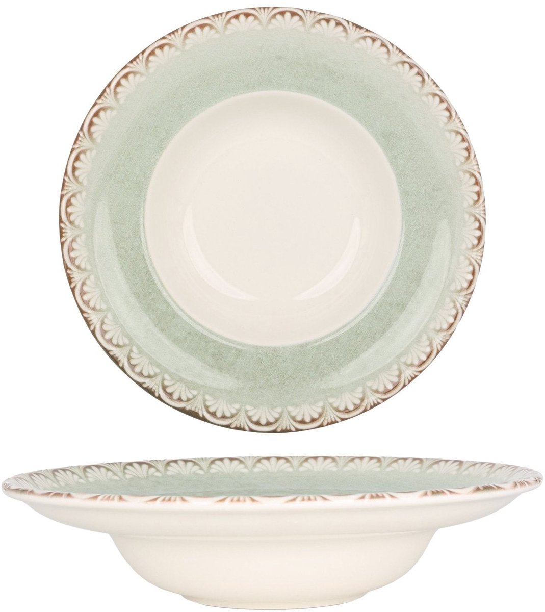 By Bone Pastabord - Rome - Porselein - 27 cm (500cc) - set van 2