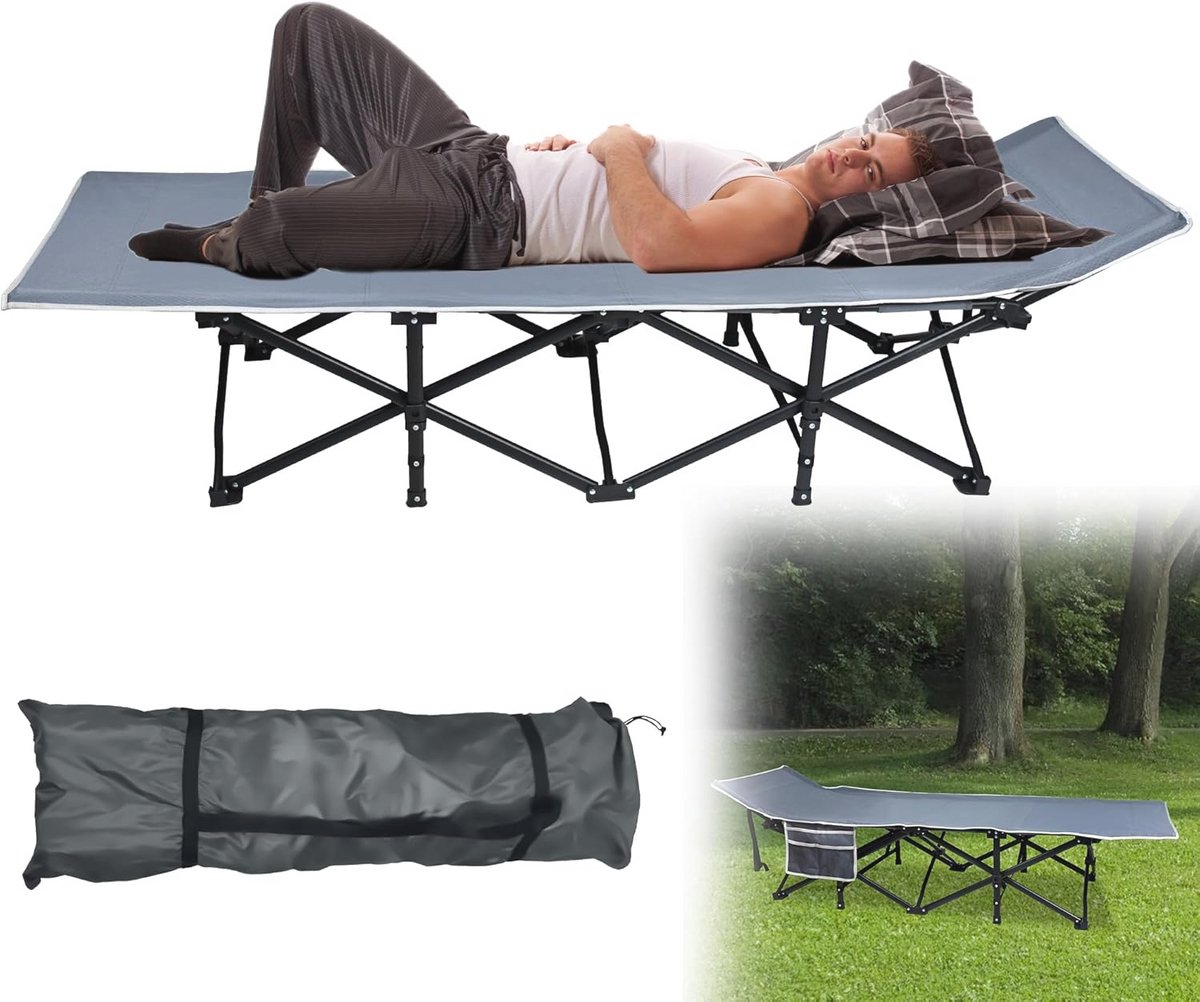 Inklapbaar Campingbed tot 250 kg - Ultralicht en Comfortabel Veldbed voor Kamperen
